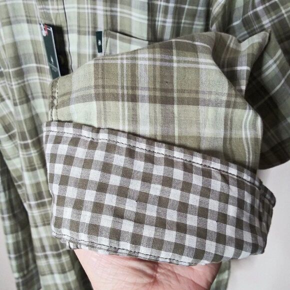 G.H. BASS & CO. Plaid Checkered Button Down Shirt Long Sleeve Check Sz L NWT - Picture 4 of 12